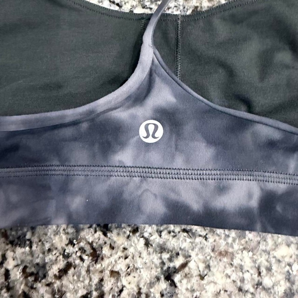 Lululemon Flow Y Nulu Bra *Light Support, A–C Cups Diamond Dye Pitch Grey - Picture 4 of 4